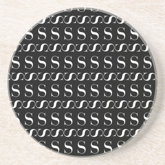 Anfangsbuchstaben S, Hintergrundfarbe auswählen Getränkeuntersetzer (Vorne)