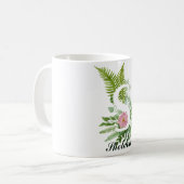 Anfangsbuchstaben S | Moderner Individuelle Name Kaffeetasse (Vorderseite Links)