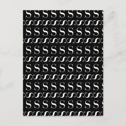 Anfangsbuchstaben S Postkarte (Vorderseite)
