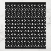 Anfangsbuchstaben S Weinetikett (Einzelnes Label)