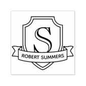 Anfangsbuchstaben Schild und Band Permastempel (Design)