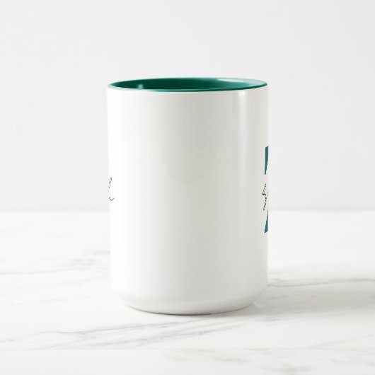 Anfangsbuchstaben und -name | Monogram Modern Stil Tasse (Zentrum)