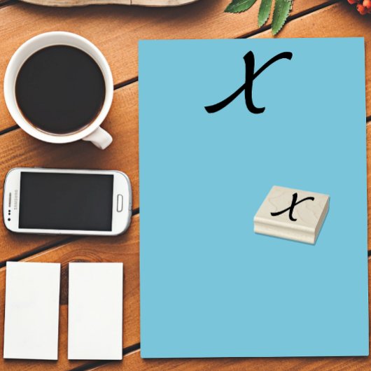 Anfangsbuchstaben X Gummistempel
