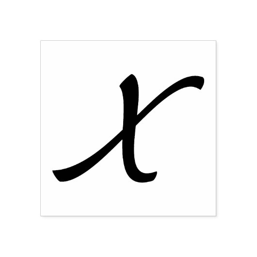 Anfangsbuchstaben X Gummistempel (Prägung)