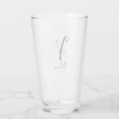 Anfangsbuchstaben Y mit Nachname Glas (Rückseite)