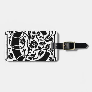 Anfangsc-Monogramm. Blumenname kundengebundenes Gepäckanhänger