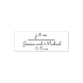 Anfangsdatum der Wedding Monogram Names Permastempel