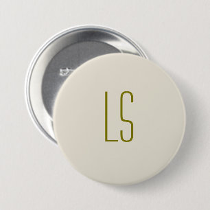 Anfangseinfaches, grünes Monogramm Button