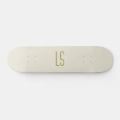 Anfangseinfaches, grünes Monogramm Skateboard (Horizontal)