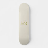 Anfangseinfaches, grünes Monogramm Skateboard (Vorne)