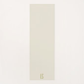 Anfangseinfaches, grünes Monogramm Yogamatte (Vorderseite)