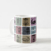 Anfangsindividuelles Disc-Golf-Geschenk Retro-Spor Kaffeetasse (Vorderseite Links)