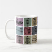 Anfangsindividuelles Disc-Golf-Geschenk Retro-Spor Kaffeetasse (Links)