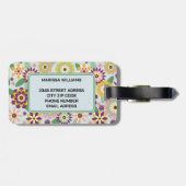 Anfangskennzeichen des Musters des Musters des Mus Gepäckanhänger (Rückseite horizontal)