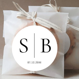 Anfangskleber für die Hochzeitcoupe Gastgeschenk H Runder Aufkleber