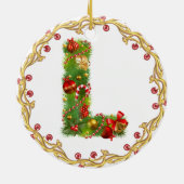 Anfangsl mit Monogramm Weihnachtsverzierung - Keramikornament (Hinten)