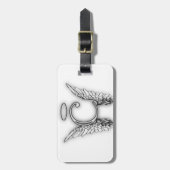 Anfangsletzterer des Engels-Alphabet-C Wings Halo Gepäckanhänger (Vorderseite vertikal)