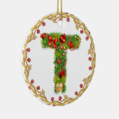 Anfangsmit Monogramm Verzierung t Weihnachts- Keramik Ornament (Rechts)