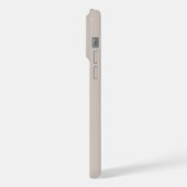Anfangsmoderne einfache Monogramm-Beige iPhone Hülle (Linke Seite)