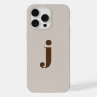 Anfangsmodernes einfaches Monogramm Beige