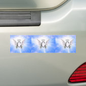 Anfangsmonogramm C mit Engels-Flügeln, Halo-Wolken Autoaufkleber (Auf Auto)