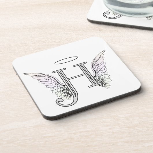 Anfangsmonogramm des Buchstabe-H mit Getränkeuntersetzer (Linke Seite)