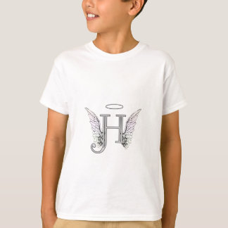 Anfangsmonogramm des Buchstabe-H mit T-Shirt