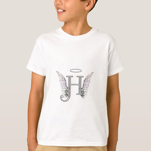 Anfangsmonogramm des Buchstabe-H mit T-Shirt (Vorderseite)