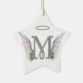 Anfangsmonogramm des Buchstabe-M mit Keramik Ornament (Rechts)