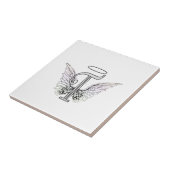 Anfangsmonogramm des Buchstabe-T mit Fliese (Seite)