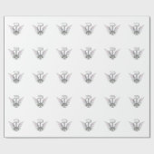 Anfangsmonogramm des Buchstabe-T mit Geschenkpapier (Flach)