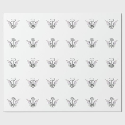 Anfangsmonogramm des Buchstabe-T mit Geschenkpapier (Flach)