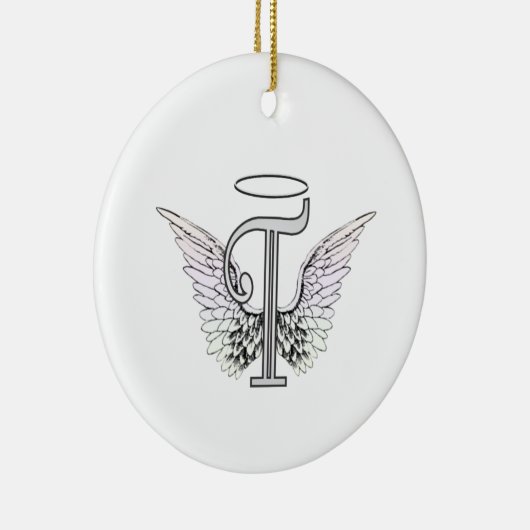 Anfangsmonogramm des Buchstabe-T mit Keramik Ornament (Rechts)