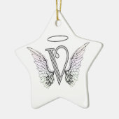 Anfangsmonogramm des Buchstabe-V mit Keramikornament (Links)