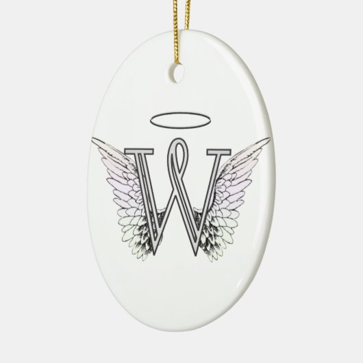 Anfangsmonogramm des Buchstabe-W mit Keramik Ornament (Links)