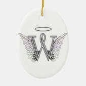 Anfangsmonogramm des Buchstabe-W mit Keramik Ornament (Vorne)