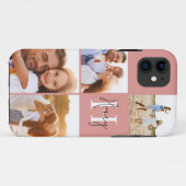 Anfangsmonogramm des modernen Fotos rosa Case-Mate iPhone Hülle (Rückseite (Horizontal))