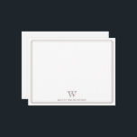 Anfangsmonogramm Dunkelbraune Umrandung Profession Mitteilungskarte<br><div class="desc">Dieses Design verfügt über einen dünnen doppelten Rahmen mit Platz für ein Monogramm und Namen/Text unten. Klicken Sie auf die Schaltfläche "Anpassen", wenn Sie die Designelemente anpassen und/oder den Text weiter ändern möchten! Variationen dieses Designs, zusätzliche Farben sowie passende Produkte sind in unserem Shop erhältlich: zazzle.com/store/doodlelulu. Kontaktieren Sie uns, wenn...</div>