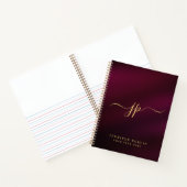 Anfangsmonogramm Elegantes Goldtext-Typografie Notizblock (Innenseite)
