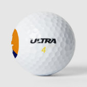 Anfangsmonogramm für das blaue 2-Tone-Diag Golfball (Logo)