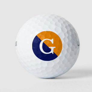Anfangsmonogramm für das blaue 2-Tone-Diag Golfball
