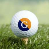 Anfangsmonogramm für das blaue 2-Tone-Diag Golfball (Insitu T-Shirt)