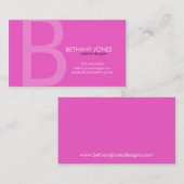 Anfangsmonogramm-Geschäft Visitenkarte (Vorne/Hinten)