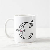 Anfangsmonogramm-Tasse - C Kaffeetasse (Links)