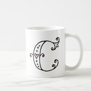 Anfangsmonogramm-Tasse - C Kaffeetasse