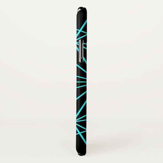 Anfangsmonogramm | Türkisfarbene Geometrie Case-Mate iPhone Hülle (Hinten/Rechts)