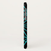 Anfangsmonogramm | Türkisfarbene Geometrie Case-Mate iPhone Hülle (Hinten/Links)