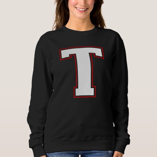 Anfangsmonogrammbuchstabe Großalphabet Sweatshirt (Vorderseite)