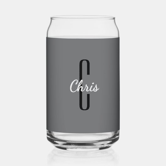 Anfangsname | Charcoal Gray Beverage Dosenglas (Vorderseite)