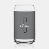 Anfangsname | Charcoal Gray Beverage Dosenglas (Rückseite)